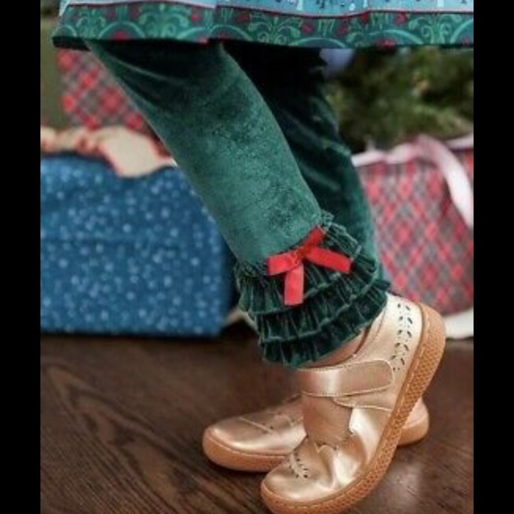 Matilda Jane Green TINSEL RUFFLE Leggings Size 8